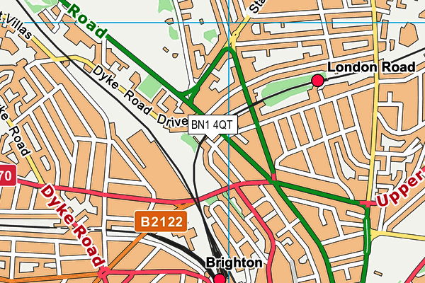 BN1 4QT map - OS VectorMap District (Ordnance Survey) BN1 4QT map - OS VectorMap District (Ordnance Survey)
