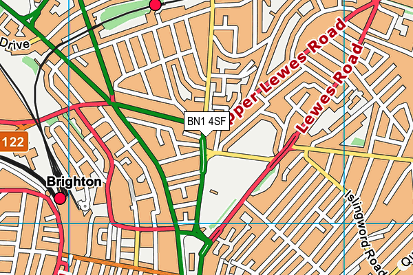 BN1 4SF map - OS VectorMap District (Ordnance Survey) BN1 4SF map - OS VectorMap District (Ordnance Survey)
