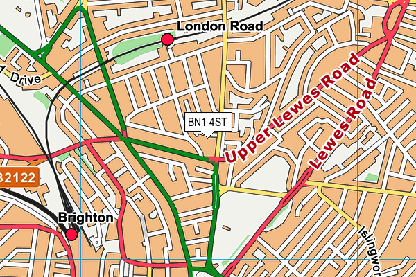 BN1 4ST map - OS VectorMap District (Ordnance Survey) BN1 4ST map - OS VectorMap District (Ordnance Survey)