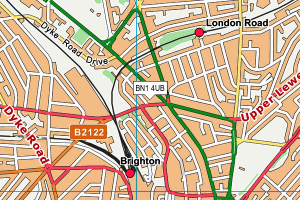 BN1 4UB map - OS VectorMap District (Ordnance Survey) BN1 4UB map - OS VectorMap District (Ordnance Survey)