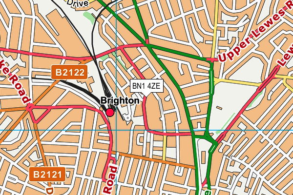 BN1 4ZE map - OS VectorMap District (Ordnance Survey) BN1 4ZE map - OS VectorMap District (Ordnance Survey)