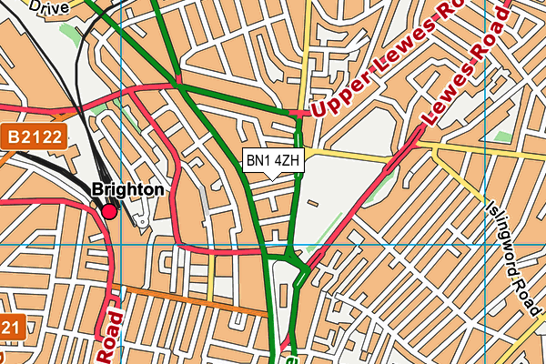 BN1 4ZH map - OS VectorMap District (Ordnance Survey) BN1 4ZH map - OS VectorMap District (Ordnance Survey)