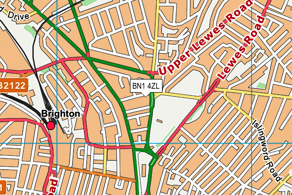 BN1 4ZL map - OS VectorMap District (Ordnance Survey) BN1 4ZL map - OS VectorMap District (Ordnance Survey)