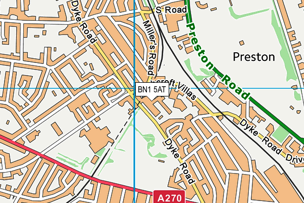 BN1 5AT map - OS VectorMap District (Ordnance Survey) BN1 5AT map - OS VectorMap District (Ordnance Survey)