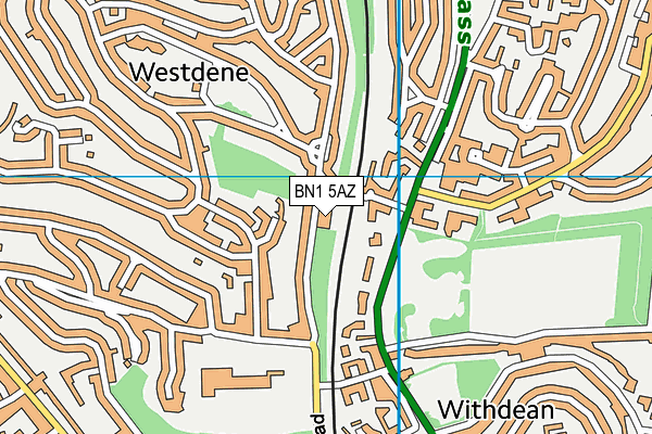 BN1 5AZ map - OS VectorMap District (Ordnance Survey) BN1 5AZ map - OS VectorMap District (Ordnance Survey)
