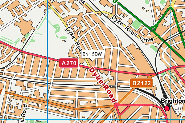BN1 5DW map - OS VectorMap District (Ordnance Survey) BN1 5DW map - OS VectorMap District (Ordnance Survey)