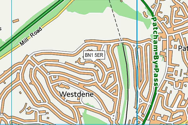 BN1 5ER map - OS VectorMap District (Ordnance Survey) BN1 5ER map - OS VectorMap District (Ordnance Survey)