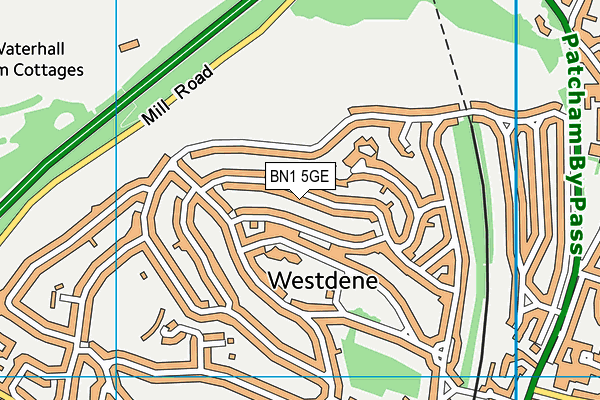 BN1 5GE map - OS VectorMap District (Ordnance Survey) BN1 5GE map - OS VectorMap District (Ordnance Survey)