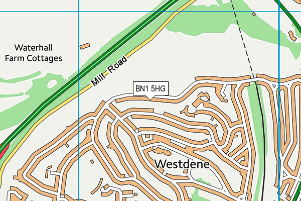 BN1 5HG map - OS VectorMap District (Ordnance Survey) BN1 5HG map - OS VectorMap District (Ordnance Survey)