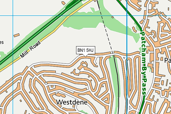 BN1 5HJ map - OS VectorMap District (Ordnance Survey) BN1 5HJ map - OS VectorMap District (Ordnance Survey)