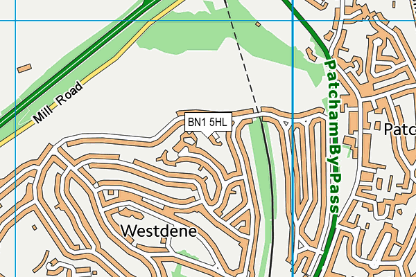 BN1 5HL map - OS VectorMap District (Ordnance Survey) BN1 5HL map - OS VectorMap District (Ordnance Survey)