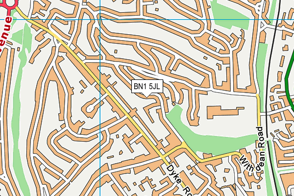 BN1 5JL map - OS VectorMap District (Ordnance Survey) BN1 5JL map - OS VectorMap District (Ordnance Survey)