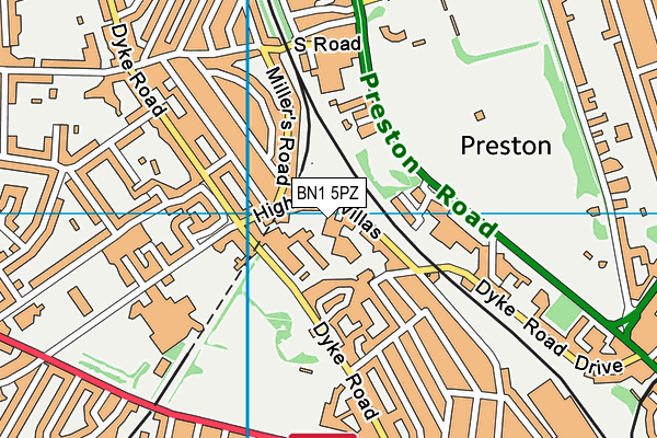 BN1 5PZ map - OS VectorMap District (Ordnance Survey) BN1 5PZ map - OS VectorMap District (Ordnance Survey)