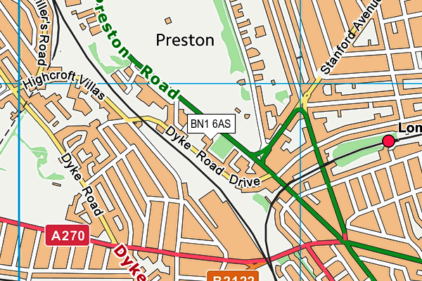 BN1 6AS map - OS VectorMap District (Ordnance Survey) BN1 6AS map - OS VectorMap District (Ordnance Survey)