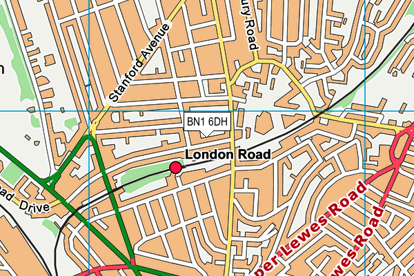 BN1 6DH map - OS VectorMap District (Ordnance Survey) BN1 6DH map - OS VectorMap District (Ordnance Survey)