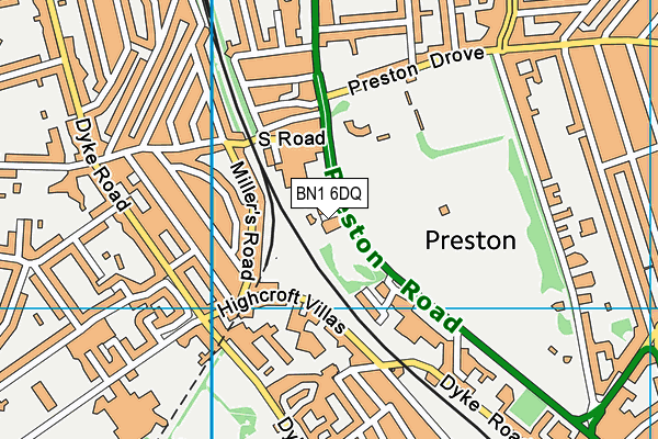 BN1 6DQ map - OS VectorMap District (Ordnance Survey) BN1 6DQ map - OS VectorMap District (Ordnance Survey)