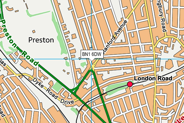 BN1 6DW map - OS VectorMap District (Ordnance Survey) BN1 6DW map - OS VectorMap District (Ordnance Survey)