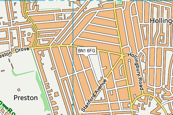 BN1 6FG map - OS VectorMap District (Ordnance Survey) BN1 6FG map - OS VectorMap District (Ordnance Survey)
