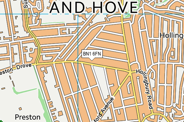 BN1 6FN map - OS VectorMap District (Ordnance Survey) BN1 6FN map - OS VectorMap District (Ordnance Survey)