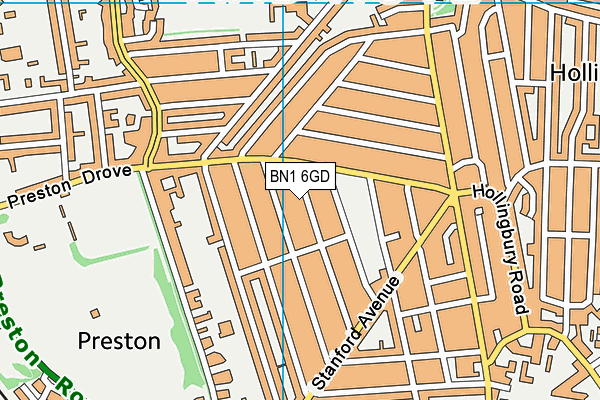 BN1 6GD map - OS VectorMap District (Ordnance Survey) BN1 6GD map - OS VectorMap District (Ordnance Survey)