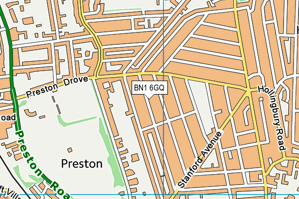 BN1 6GQ map - OS VectorMap District (Ordnance Survey)