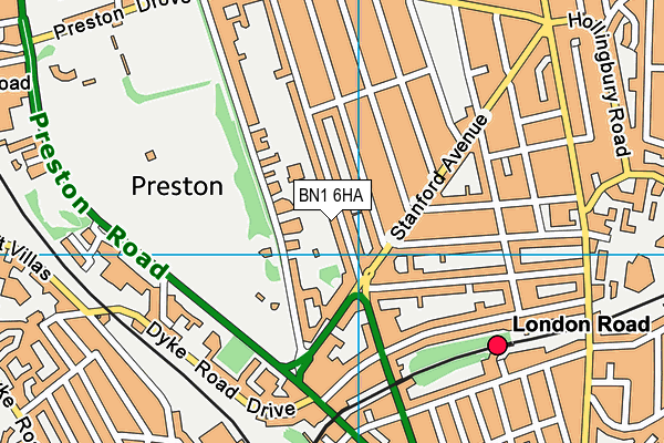 BN1 6HA map - OS VectorMap District (Ordnance Survey) BN1 6HA map - OS VectorMap District (Ordnance Survey)