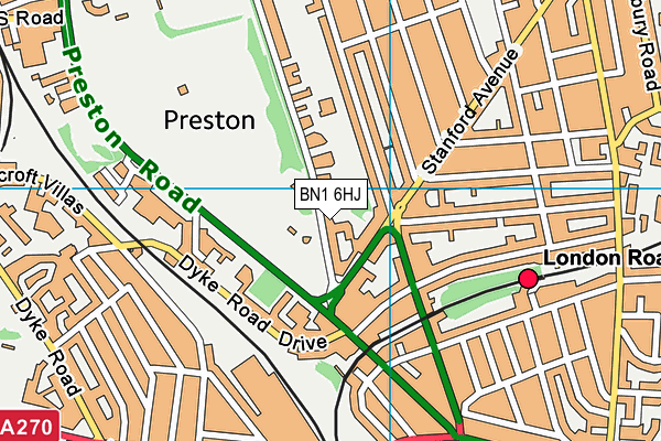 BN1 6HJ map - OS VectorMap District (Ordnance Survey) BN1 6HJ map - OS VectorMap District (Ordnance Survey)