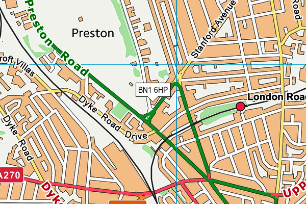 BN1 6HP map - OS VectorMap District (Ordnance Survey) BN1 6HP map - OS VectorMap District (Ordnance Survey)
