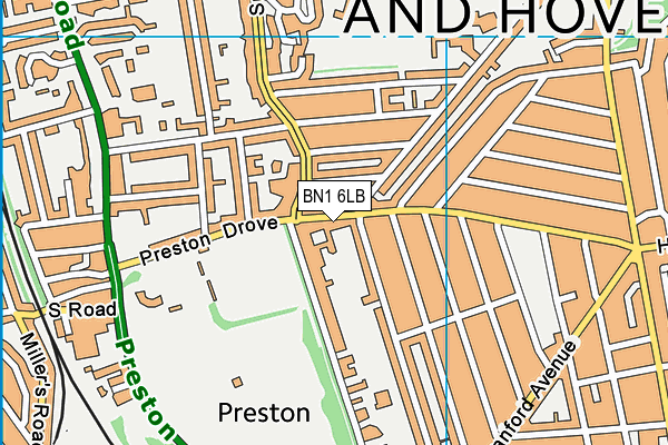 BN1 6LB map - OS VectorMap District (Ordnance Survey) BN1 6LB map - OS VectorMap District (Ordnance Survey)