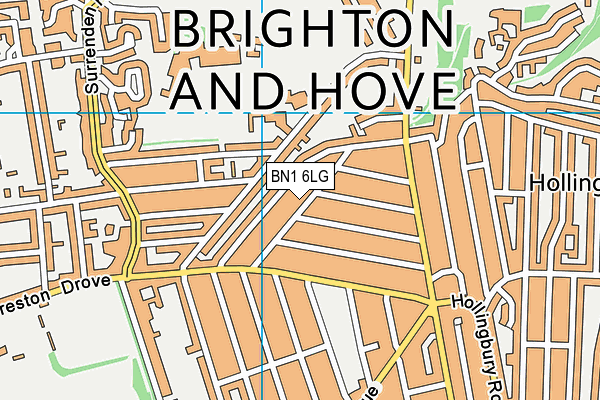 BN1 6LG map - OS VectorMap District (Ordnance Survey) BN1 6LG map - OS VectorMap District (Ordnance Survey)