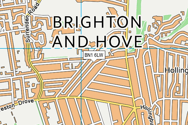 BN1 6LW map - OS VectorMap District (Ordnance Survey)
