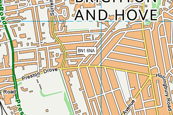 BN1 6NA map - OS VectorMap District (Ordnance Survey) BN1 6NA map - OS VectorMap District (Ordnance Survey)