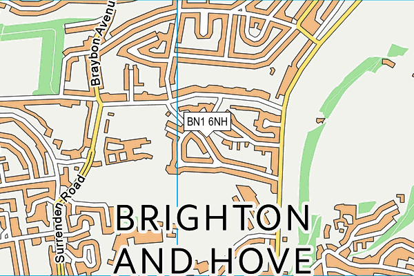 BN1 6NH map - OS VectorMap District (Ordnance Survey) BN1 6NH map - OS VectorMap District (Ordnance Survey)