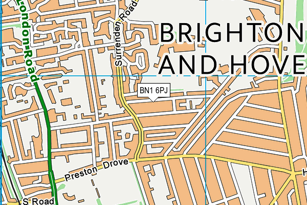 BN1 6PJ map - OS VectorMap District (Ordnance Survey) BN1 6PJ map - OS VectorMap District (Ordnance Survey)