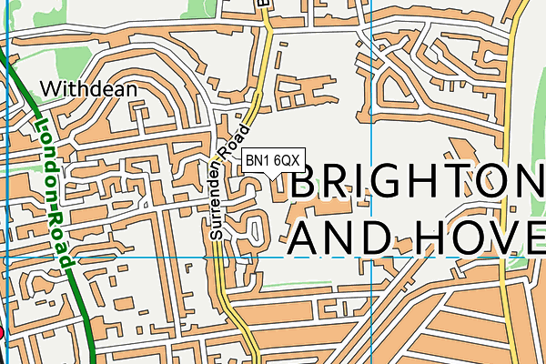 BN1 6QX map - OS VectorMap District (Ordnance Survey) BN1 6QX map - OS VectorMap District (Ordnance Survey)