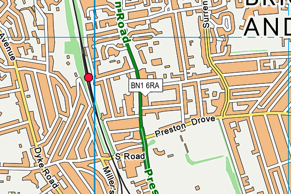 BN1 6RA map - OS VectorMap District (Ordnance Survey) BN1 6RA map - OS VectorMap District (Ordnance Survey)