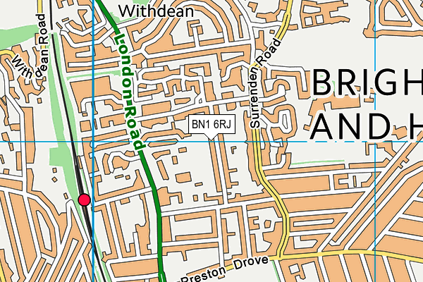 BN1 6RJ map - OS VectorMap District (Ordnance Survey) BN1 6RJ map - OS VectorMap District (Ordnance Survey)