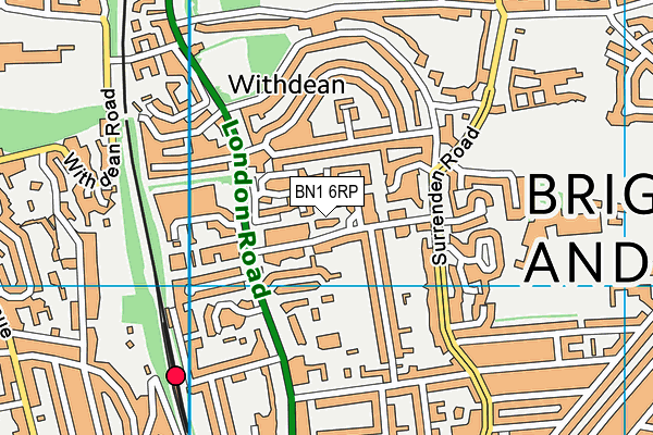 BN1 6RP map - OS VectorMap District (Ordnance Survey)