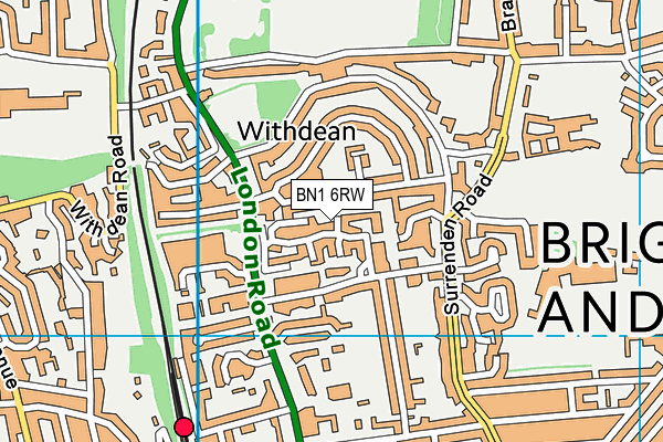 BN1 6RW map - OS VectorMap District (Ordnance Survey) BN1 6RW map - OS VectorMap District (Ordnance Survey)