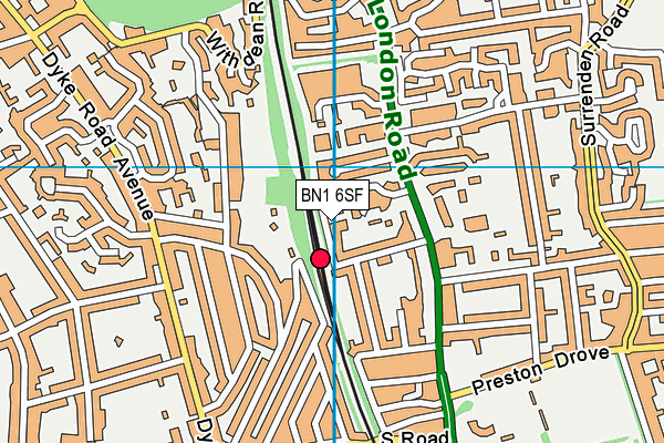 BN1 6SF map - OS VectorMap District (Ordnance Survey) BN1 6SF map - OS VectorMap District (Ordnance Survey)
