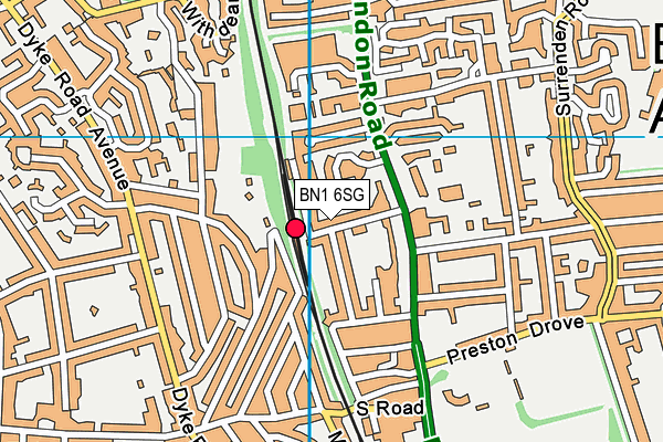 BN1 6SG map - OS VectorMap District (Ordnance Survey) BN1 6SG map - OS VectorMap District (Ordnance Survey)