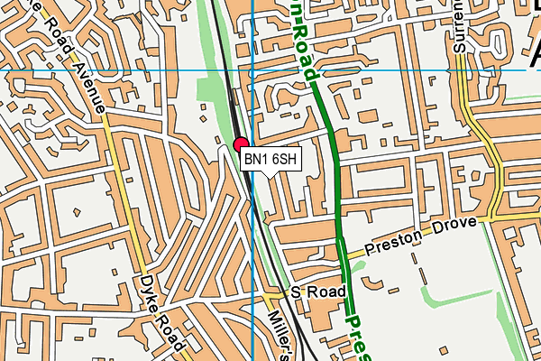 BN1 6SH map - OS VectorMap District (Ordnance Survey) BN1 6SH map - OS VectorMap District (Ordnance Survey)