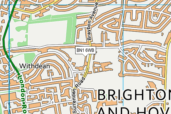 BN1 6WB map - OS VectorMap District (Ordnance Survey) BN1 6WB map - OS VectorMap District (Ordnance Survey)