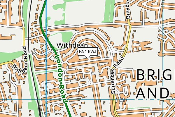 BN1 6WJ map - OS VectorMap District (Ordnance Survey) BN1 6WJ map - OS VectorMap District (Ordnance Survey)