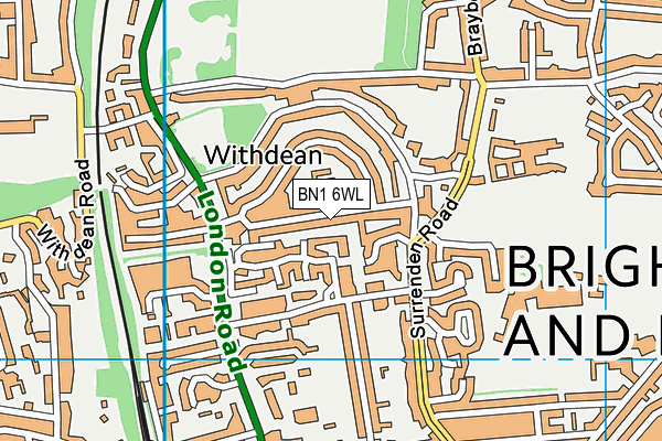 BN1 6WL map - OS VectorMap District (Ordnance Survey) BN1 6WL map - OS VectorMap District (Ordnance Survey)