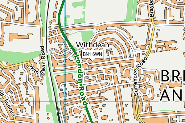 BN1 6WN map - OS VectorMap District (Ordnance Survey) BN1 6WN map - OS VectorMap District (Ordnance Survey)