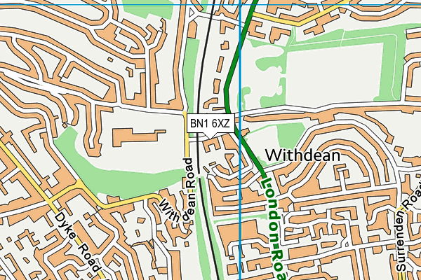 BN1 6XZ map - OS VectorMap District (Ordnance Survey) BN1 6XZ map - OS VectorMap District (Ordnance Survey)