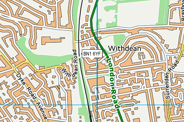 BN1 6YF map - OS VectorMap District (Ordnance Survey) BN1 6YF map - OS VectorMap District (Ordnance Survey)