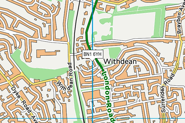 BN1 6YH map - OS VectorMap District (Ordnance Survey) BN1 6YH map - OS VectorMap District (Ordnance Survey)