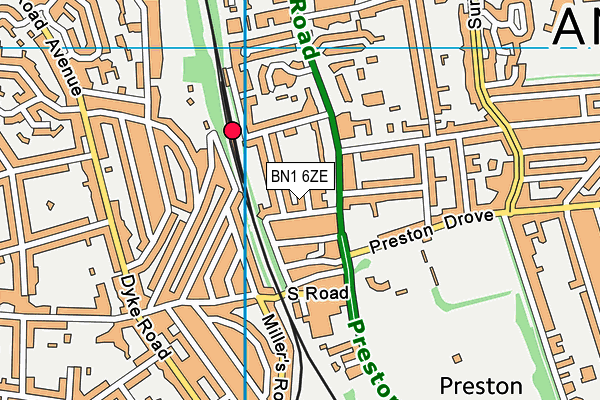 BN1 6ZE map - OS VectorMap District (Ordnance Survey) BN1 6ZE map - OS VectorMap District (Ordnance Survey)